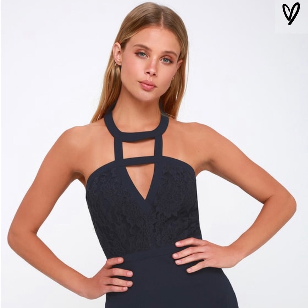 Lulus Navy Blue Dress - Picture 2 of 3